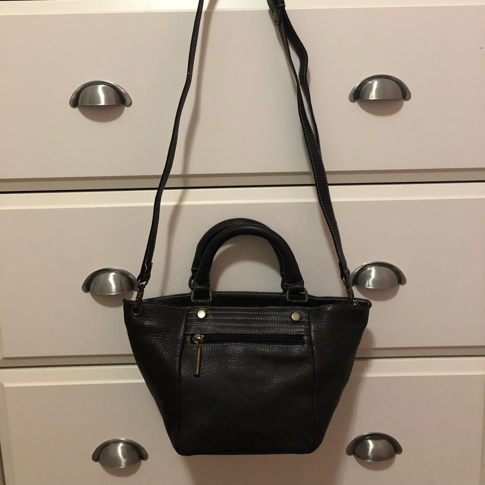 VERA PELLE AVORIO LEATHER SHOULDER BAG